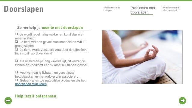 moeite met doorslapen